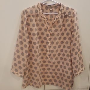 BANANA REPUBLIC LONGSLEEVED BLOUSE BLUSH & GRAY